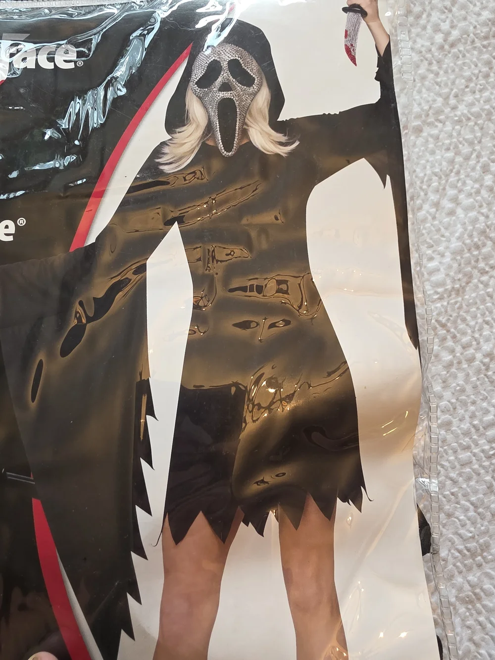 Spirit Bling Ghost Face Adult Costume - Black - Picture 2 of 8